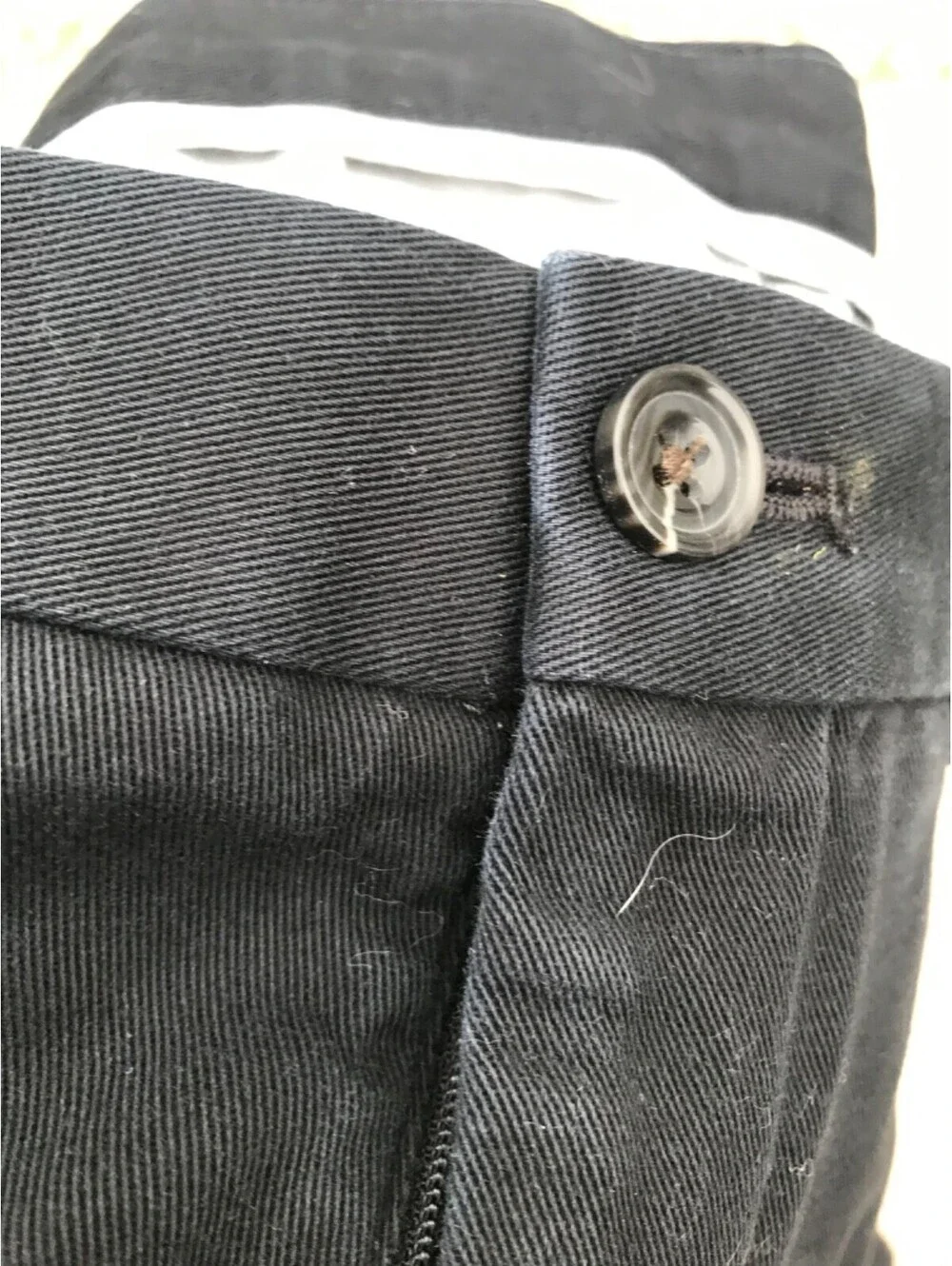 Eddie Bauer Men's Dark Blue/Black Dress Pants Slacks 38 Straight Leg Loose Fit